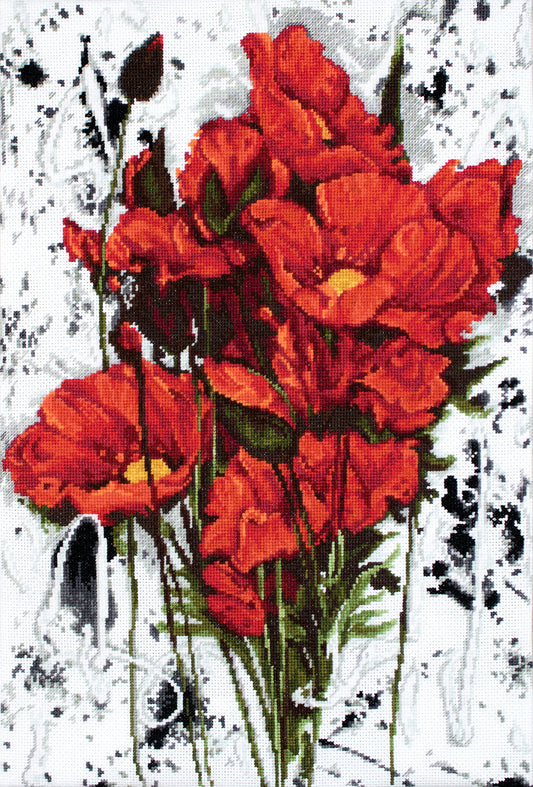 Cross Stitch Kit Luca-S - Poppies, B2375