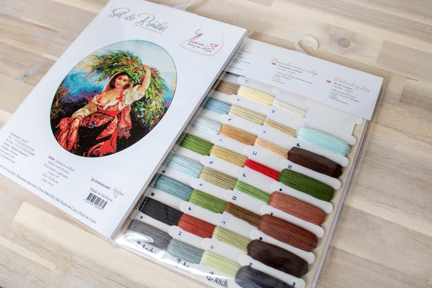 Cross Stitch Kit Luca-S - Italian with Flowers, B466