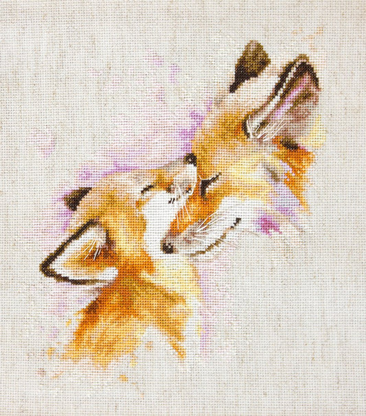 Cross Stitch Kit Luca-S - Foxes B2312
