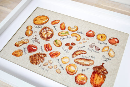 Cross Stitch Kit Luca-S - Nuts and Seeds, B1165