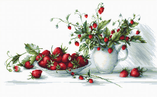 Cross Stitch Kit Luca-S - Strawberries, B2277