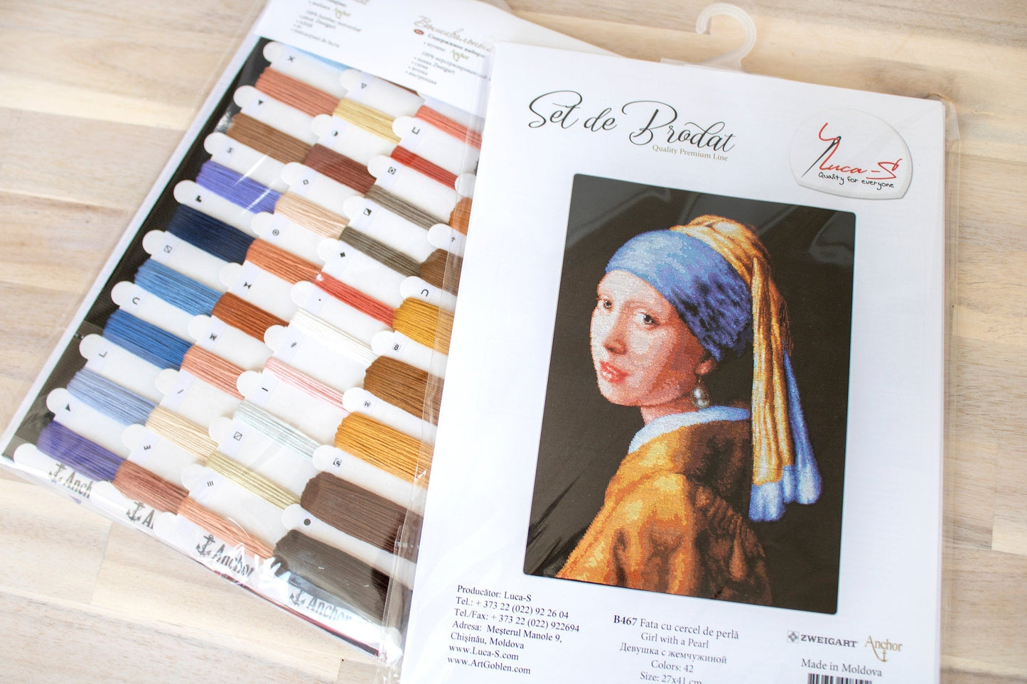 Cross Stitch Kit Luca-S - Girl with a Pearl Earring, B467