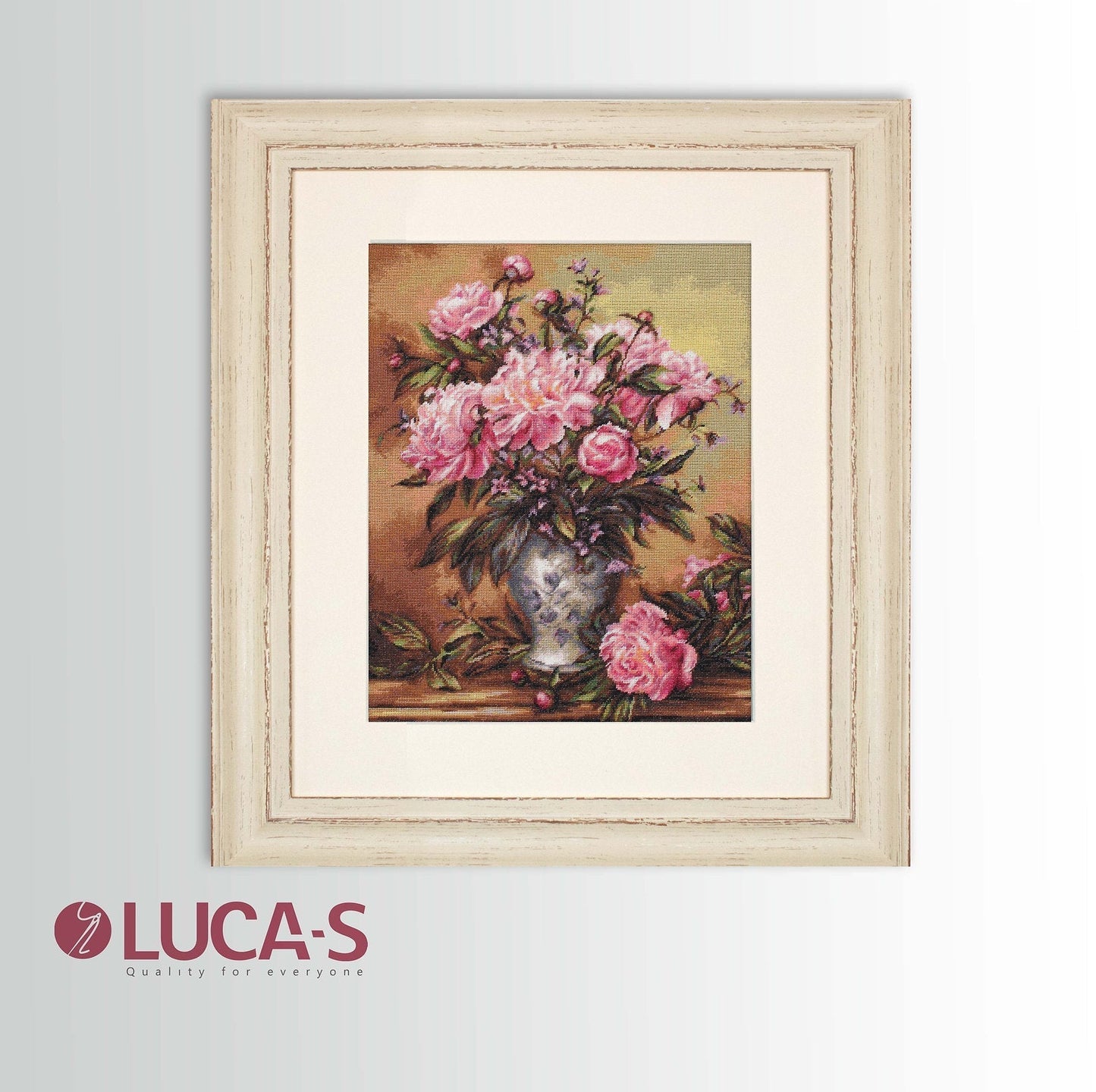 Cross Stitch Kit Luca-S - Peonies Vase, B543