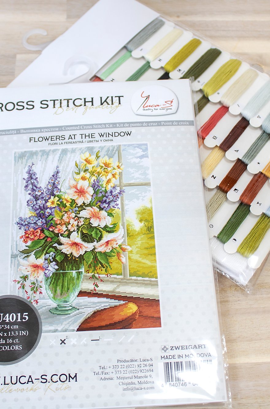 Cross Stitch Kit Luca-S - Flowers by the Window, BU4015