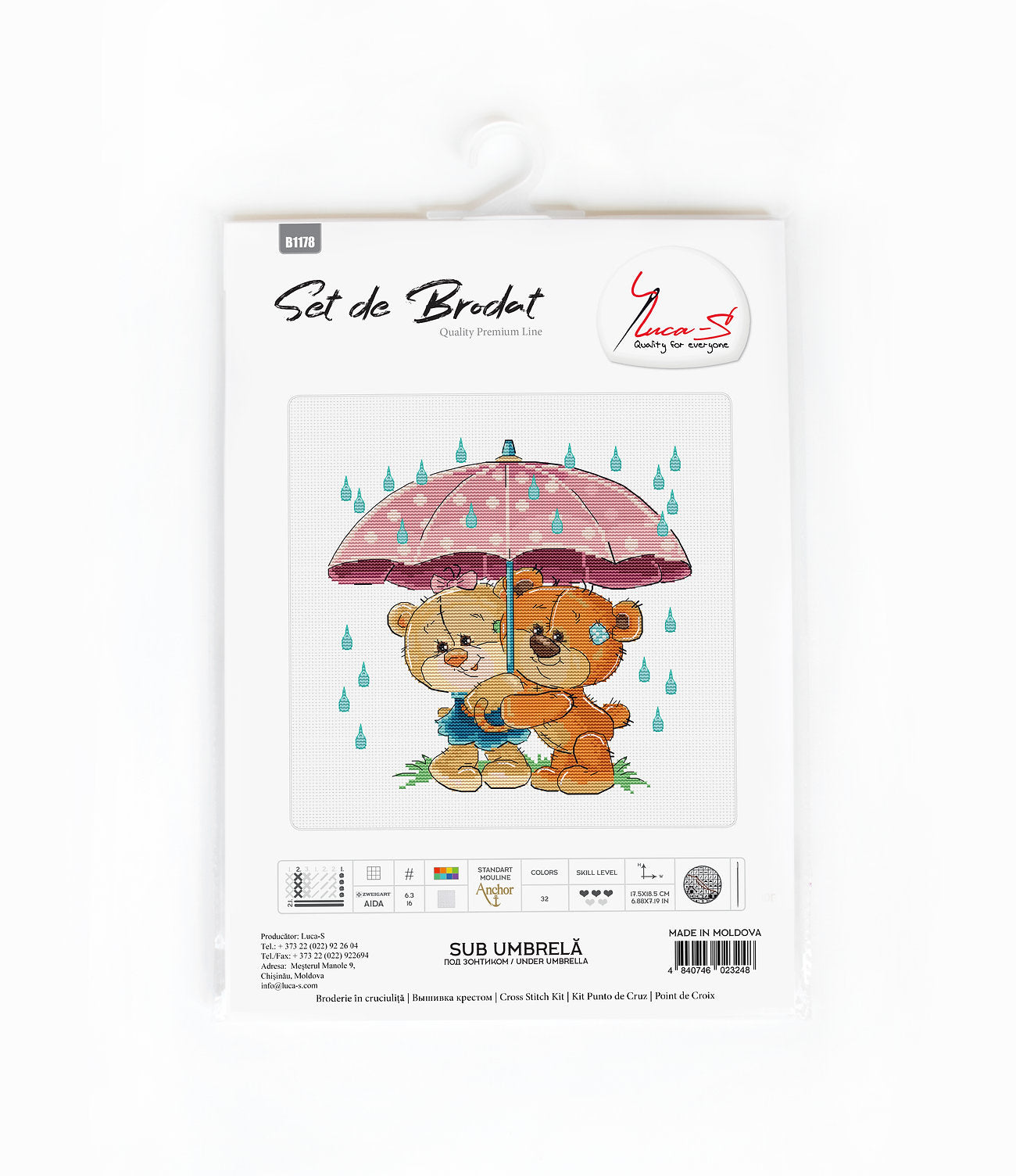 Cross Stitch Kit Luca-S - Under Umbrella, B1178