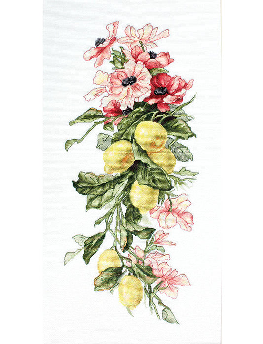 Cross Stitch Kit Luca-S - Flowers and Lemons B210