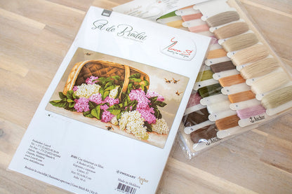 Cross Stitch Kit Luca-S - Lilac Basket, B501