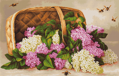 Cross Stitch Kit Luca-S - Lilac Basket, B501