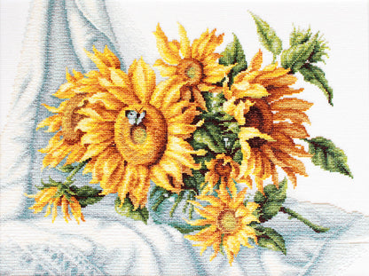 Cross Stitch Kit Luca-S - Sunflowers - HobbyJobby