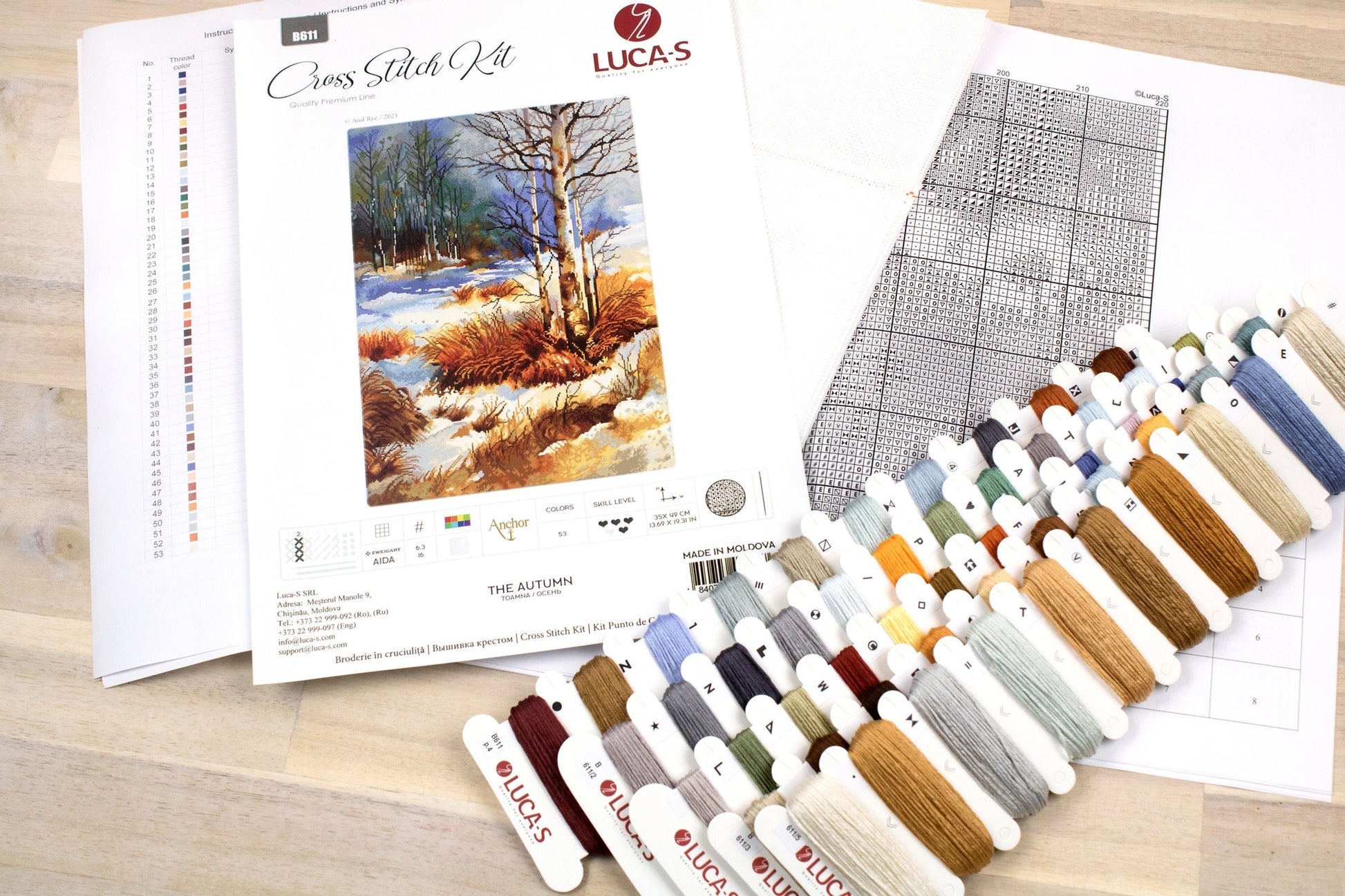 Cross Stitch Kit Luca-S -The Autumn - HobbyJobby