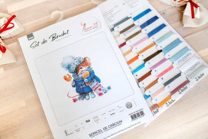 Cross Stitch Kit Luca-S - Christmas Mouse, B1168