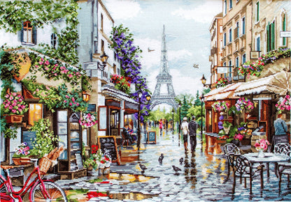 Cross Stitch Kit Luca-S - Paris in Flowers, B2365