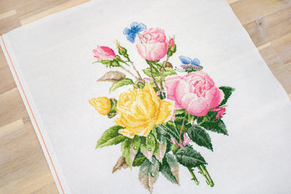 Cross Stitch Kit Luca-S - Yellow Roses and Bengal Roses, BU4003