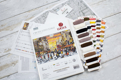 Cross Stitch Kit Luca-S GOLD - Christmas Shopping, BU5007