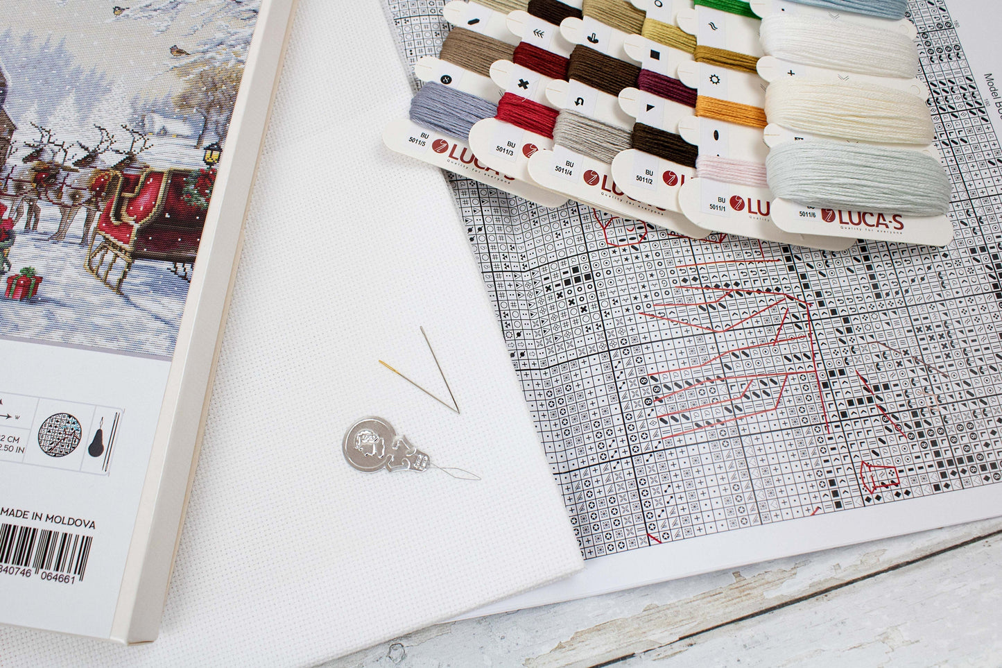 Cross Stitch Kit Luca-S - Santa Interior, B2408