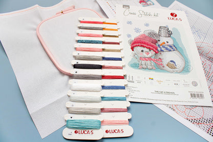 Cross Stitch Kit Luca-S - The Cat & Friends, B1199