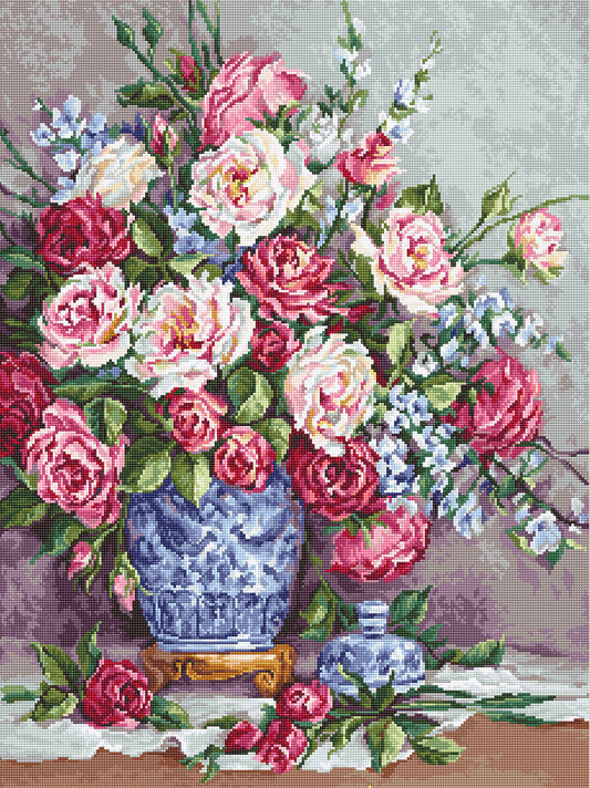 Cross Stitch Kit Luca-S - Her Majestry's Roses - HobbyJobby