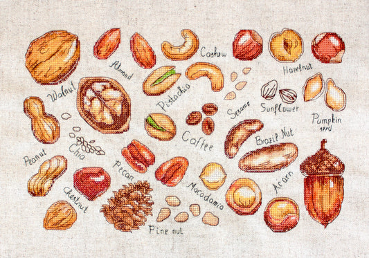 Cross Stitch Kit Luca-S - Nuts and Seeds, B1165