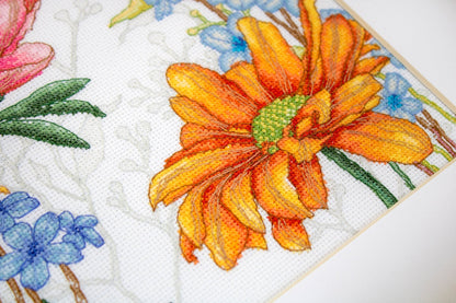 Cross Stitch Kit Luca-S - Flowers and Butterflies, BU4019