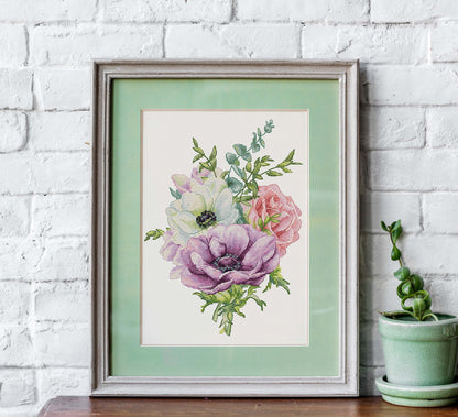 Cross Stitch Kit Luca-S - Anemone, B7017