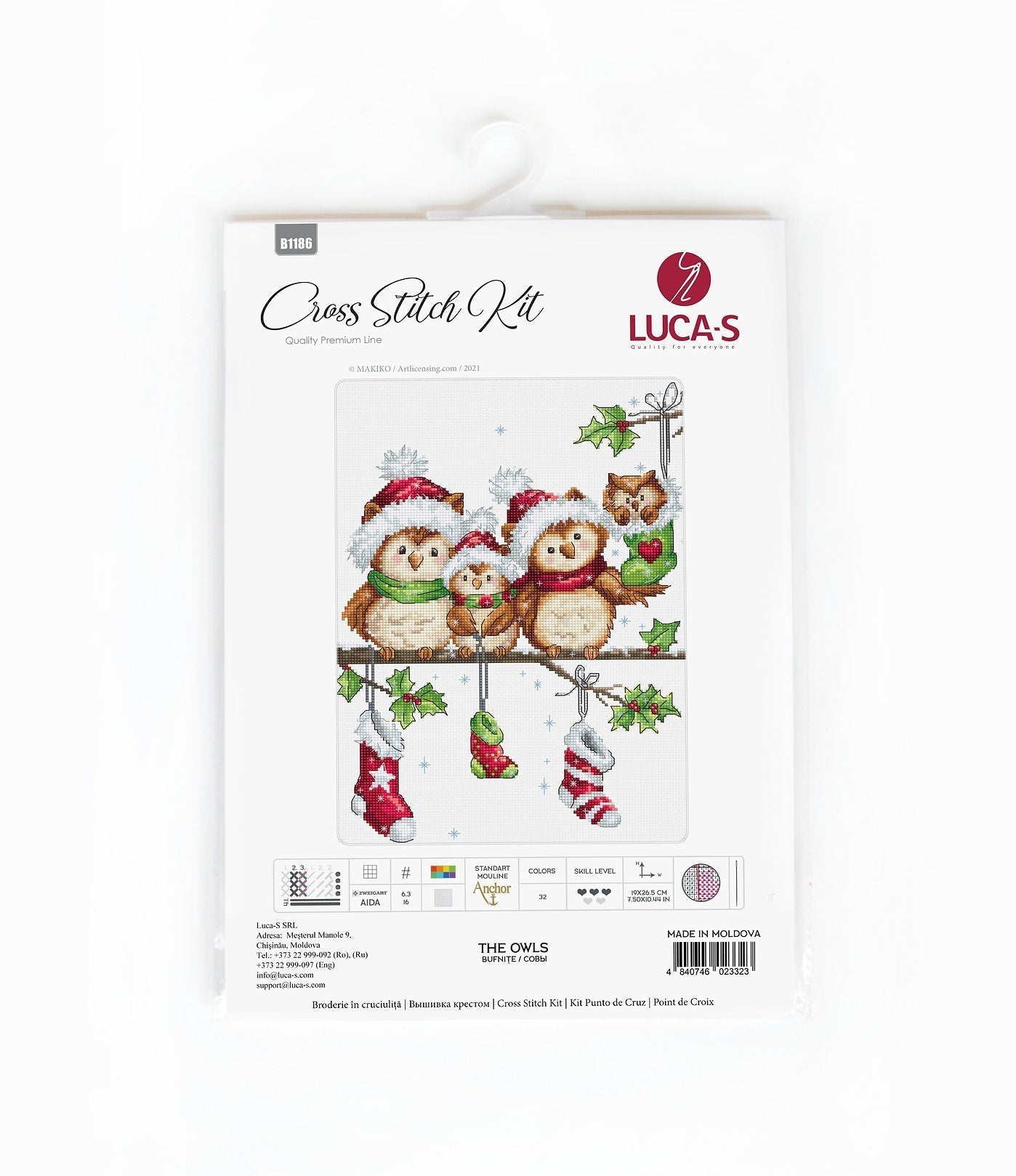 Cross Stitch Kit Luca-S - The Owls - HobbyJobby