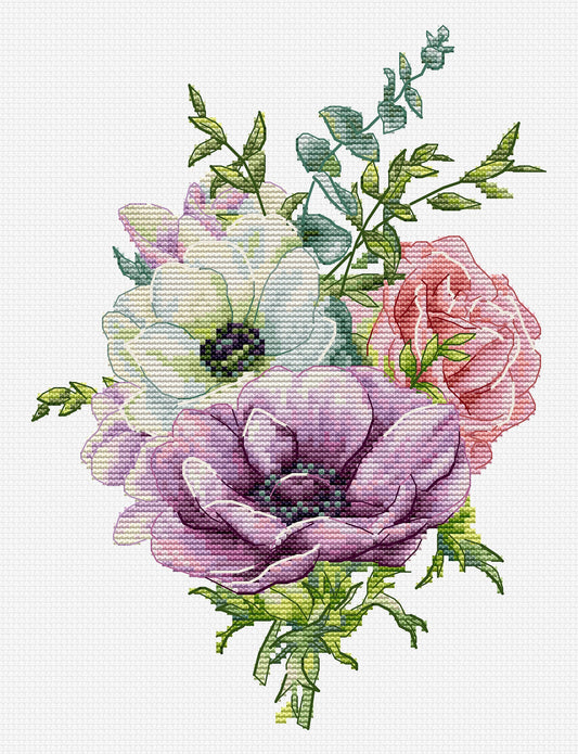 Cross Stitch Kit Luca-S - Anemone, B7017