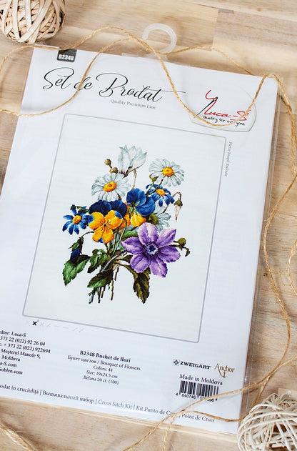 Cross Stitch Kit Luca-S - Flower Bouquet, B2348
