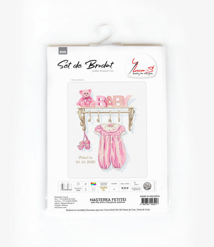 Cross Stitch Luca-S - Baby girl birth, B1175