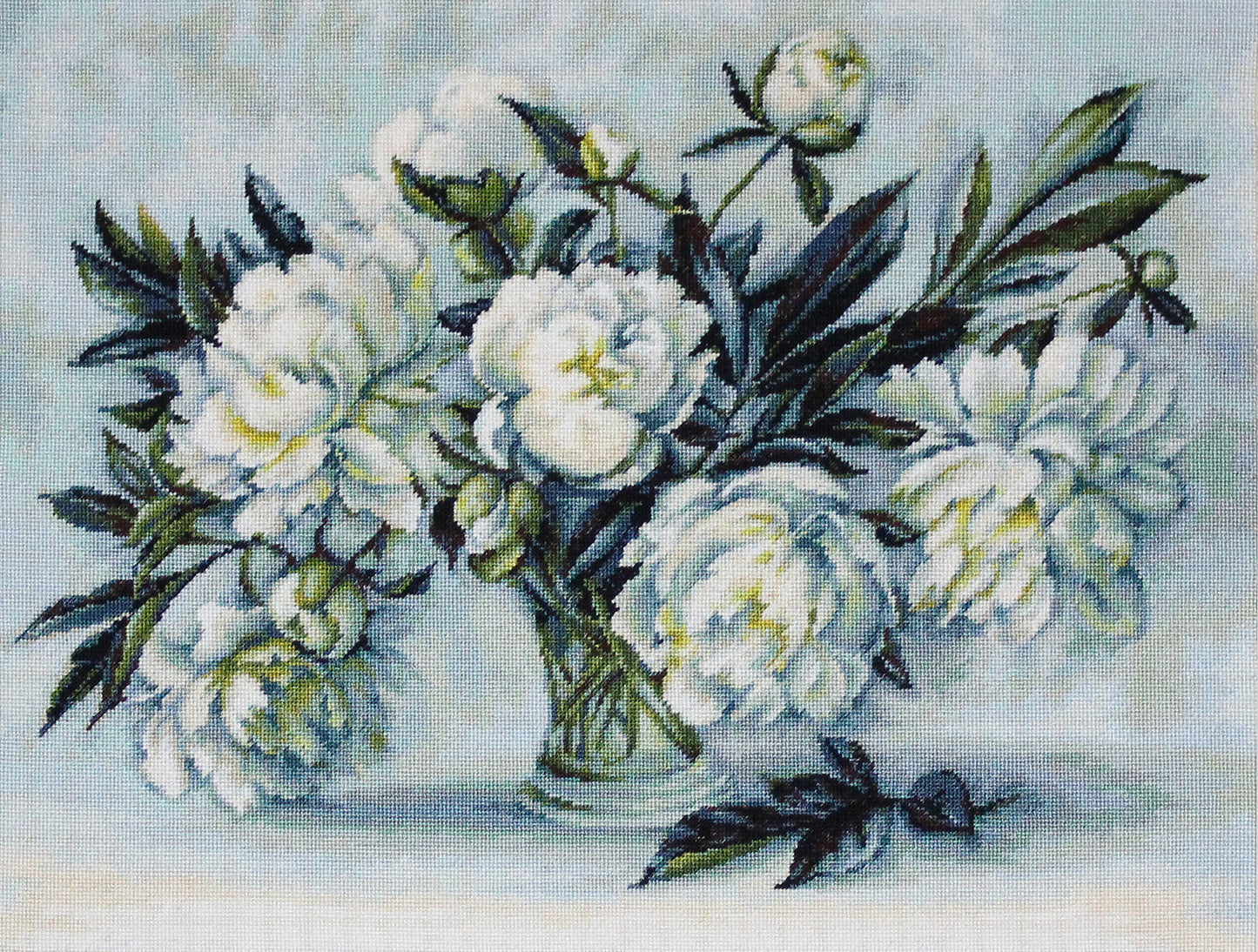 Cross Stitch Kit Luca-S - White Peonies, B517