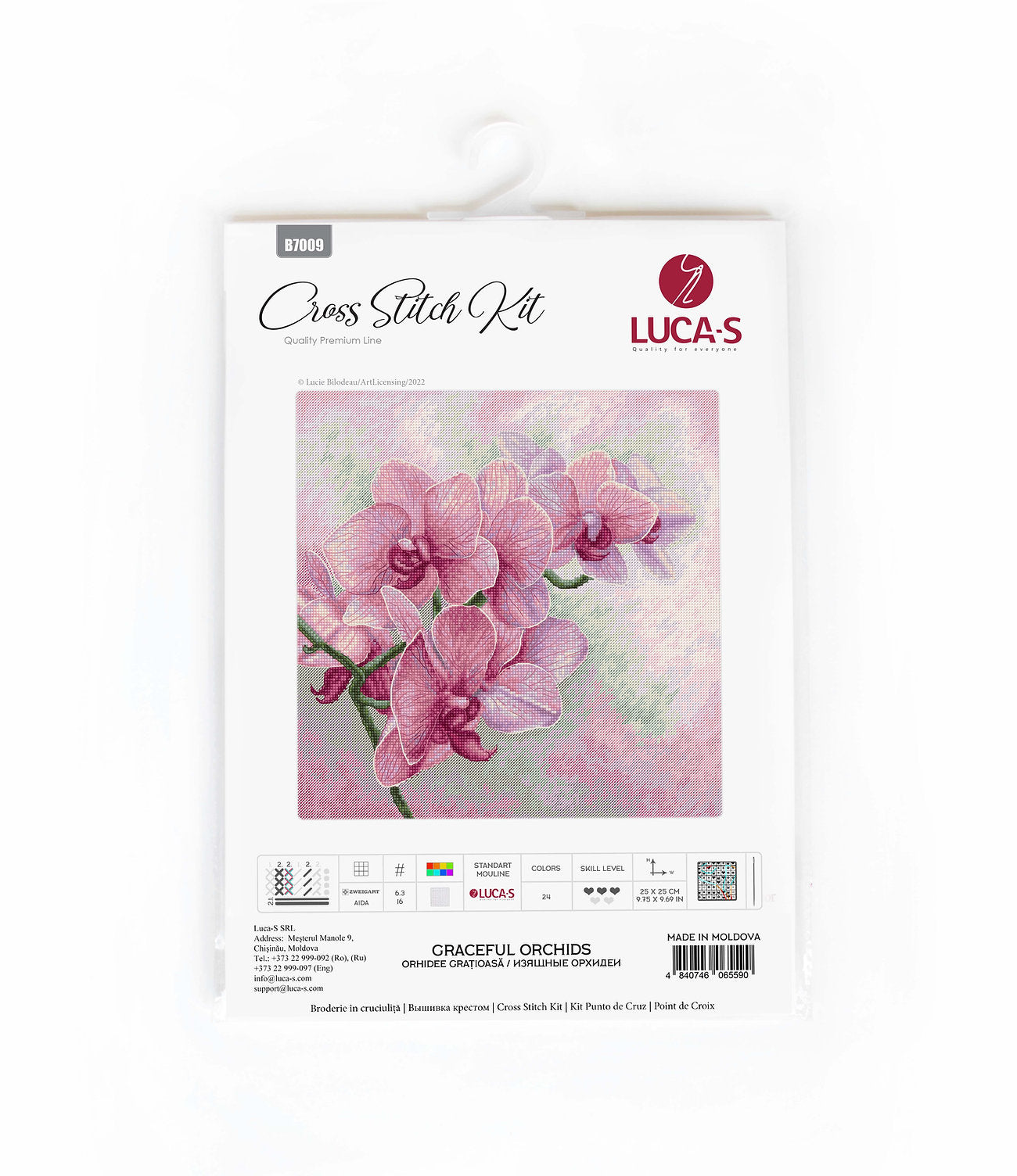 Cross Stitch Kit Luca-S - Graceful Orchids B7009