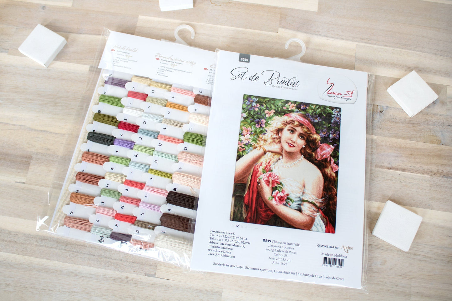 Cross Stitch Kit Luca-S - Beautiful Girl With Roses, B549