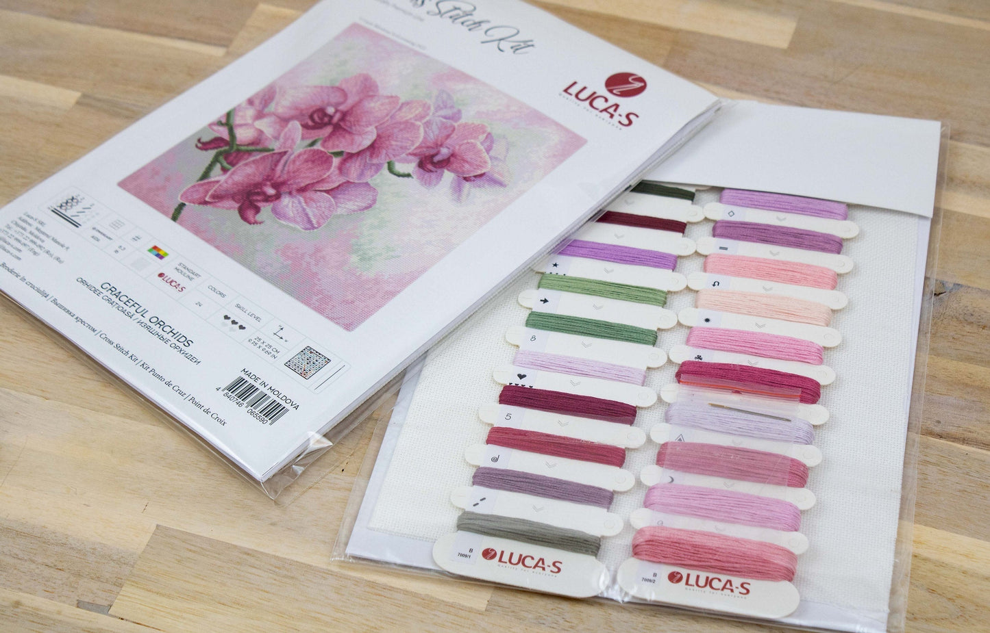 Cross Stitch Kit Luca-S - Graceful Orchids B7009