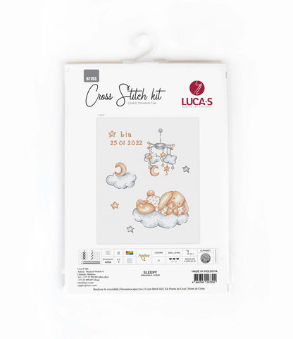 Cross Stitch Kit Luca-S - Sleepy - HobbyJobby