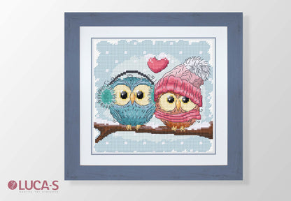 Cross Stitch Kit Luca-S - Two Cute Owls, B1400