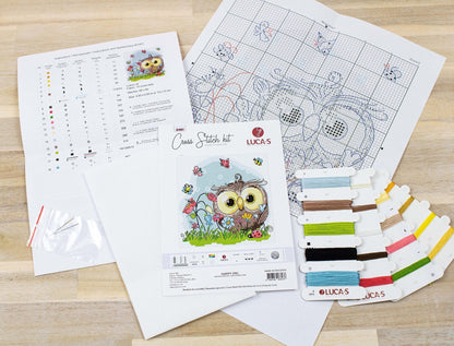 Cross Stitch Kit Luca-S - Happy Owl, B1401