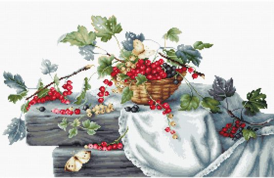 Cross Stitch Kit Luca-S - Still Life of Red Currants, B2262