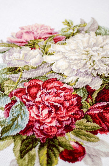 Cross Stitch Kit Luca-S - The Peonies, B2355