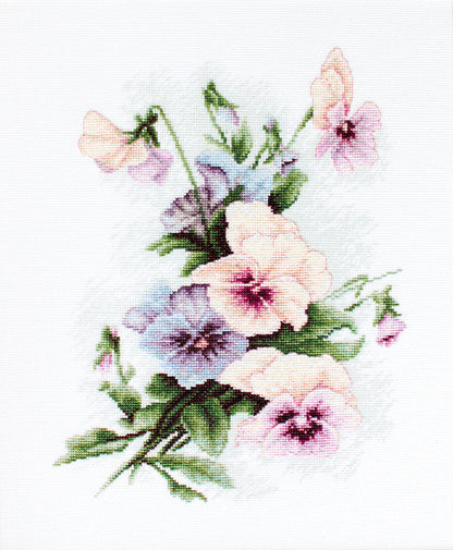 Cross Stitch Kit Luca-S - Pansies, B2231