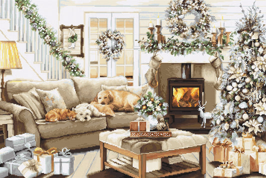 Cross Stitch Kit Luca-S - Dreaming of a White Christmas - HobbyJobby