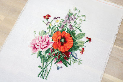 Cross Stitch Kit Luca-S - Bouquet with Poppy and Peony, B2350