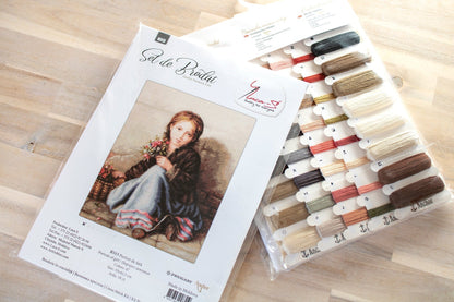 Cross Stitch Kit Luca-S - Girl Selling Flowers, B513