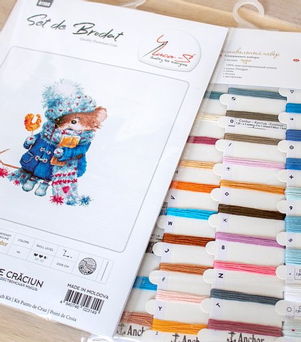 Cross Stitch Kit Luca-S - Christmas Mouse, B1168