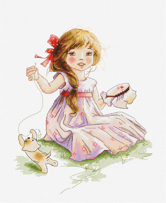 Cross Stitch Kit Luca-S - The Еmbroideress, B1107