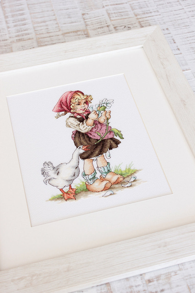 Cross Stitch Kit Luca-S - Girl with the Goose, B1047