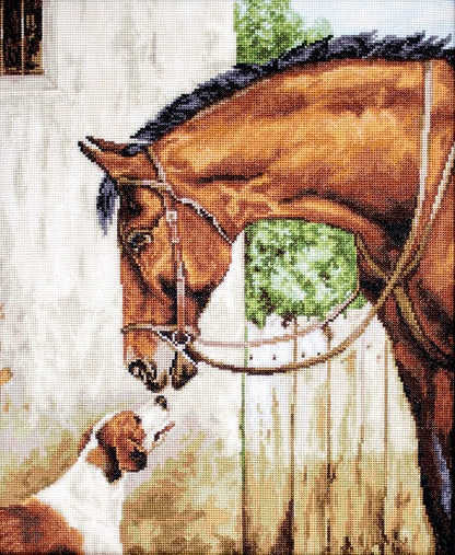 Cross Stitch Kit Luca-S - Hunter and Foxhound, B580