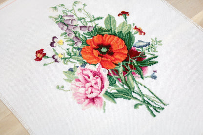 Cross Stitch Kit Luca-S - Bouquet with Poppy and Peony, B2350