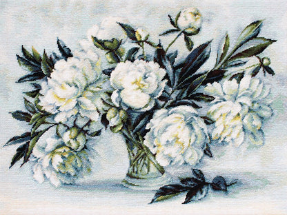 Cross Stitch Kit Luca-S - White Peonies, B517