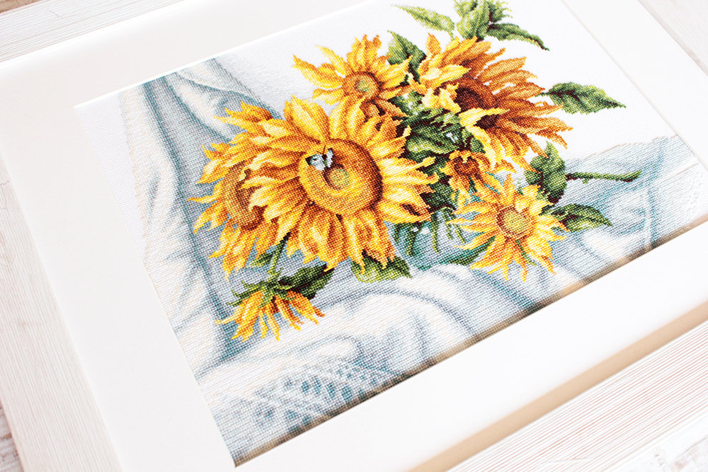 Cross Stitch Kit Luca-S - Sunflowers - HobbyJobby