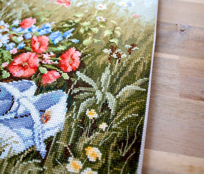 Cross Stitch Kit Luca-S - Meadow with Poppies, BU4020