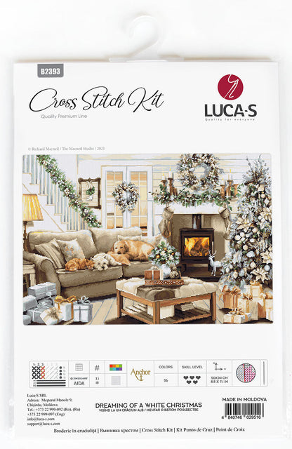 Cross Stitch Kit Luca-S - Dreaming of a White Christmas - HobbyJobby